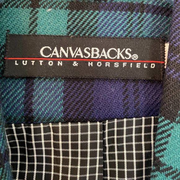 SOLD Canvasbacks Lutton & Horsefield Mixed Media Plaid Blazer NWOT - Picture 10 of 15